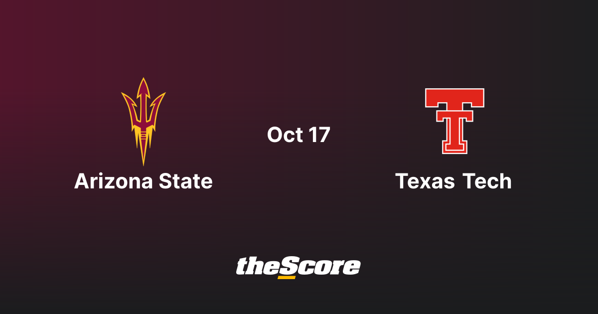 Arizona State Sun Devils vs Texas Tech Red Raiders | October 17, 2026 ...