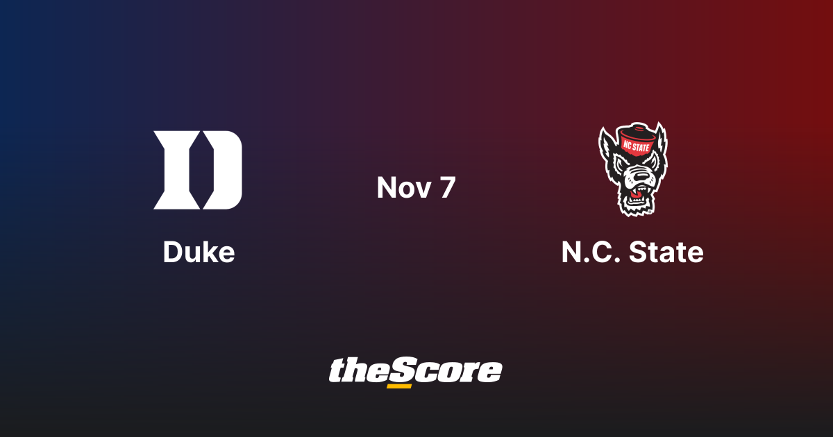 Duke Blue Devils vs North Carolina State Wolfpack | November 7, 2026 ...