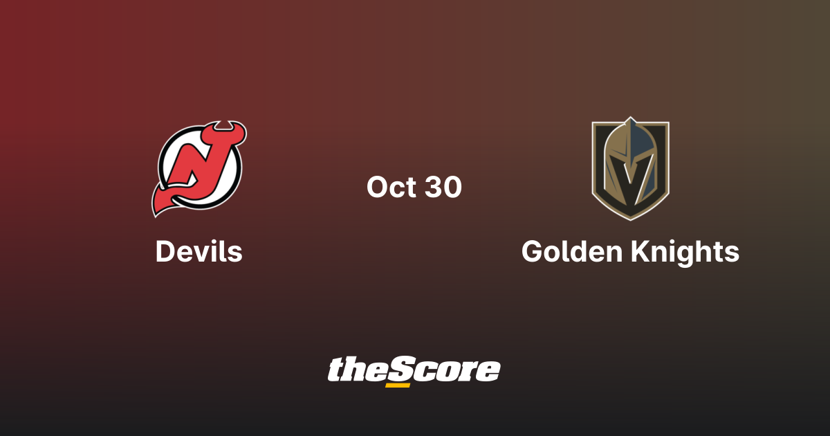 New Jersey Devils vs Vegas Golden Knights | October 30, 2026 | NHL ...