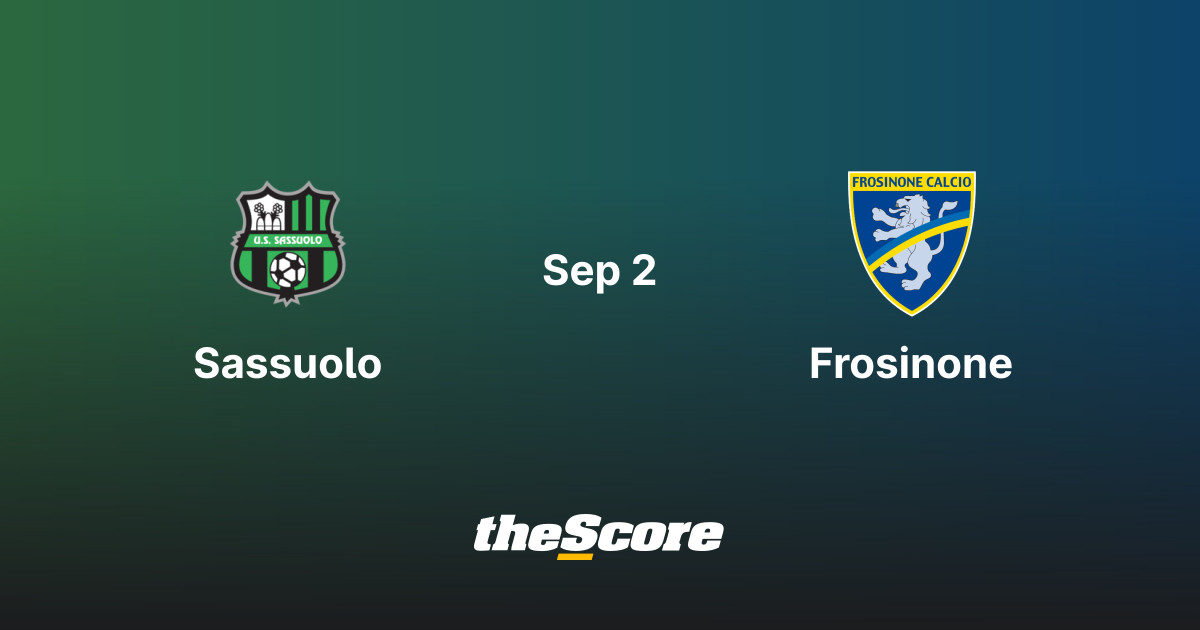 Sassuolo vs Frosinone Calcio | September 2, 2026 | Coppa Italia Matchup ...